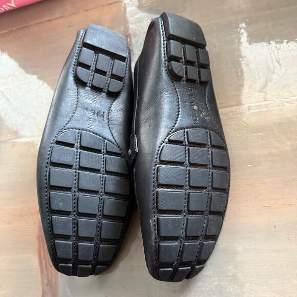 Louis Vuitton Black Monte Carlo Moccasin Loafers Sz 10 - Picture 12 of 14